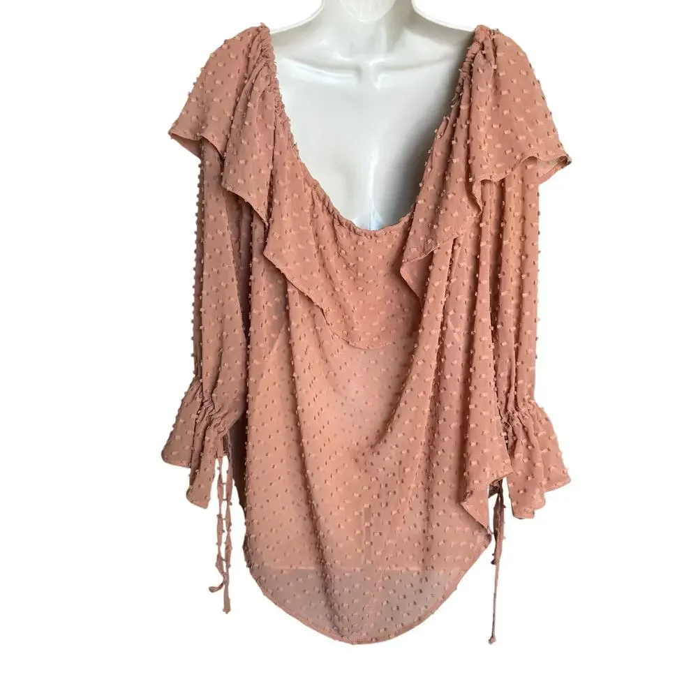 Beach Riot Cinnamon Brown Cover Up Shirt Top XL - Picture 3 of 5